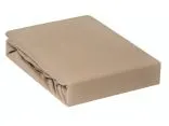 Prześcieradło Jersey z gumką ciemny beż 120x200   030